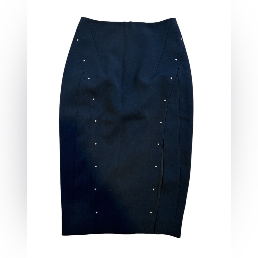White House Black Market black gold studded skirt. Size 00